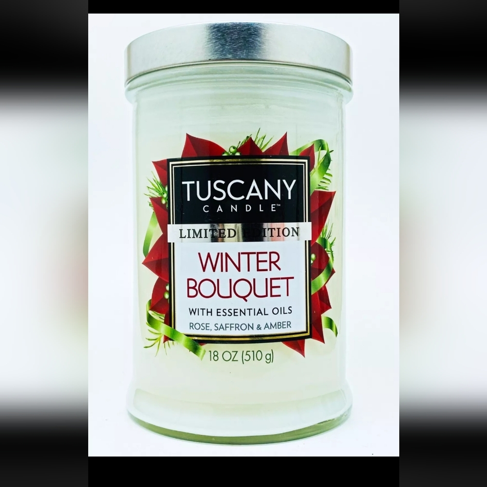 TUSCANY Limited Edition winter bouquet candle jar